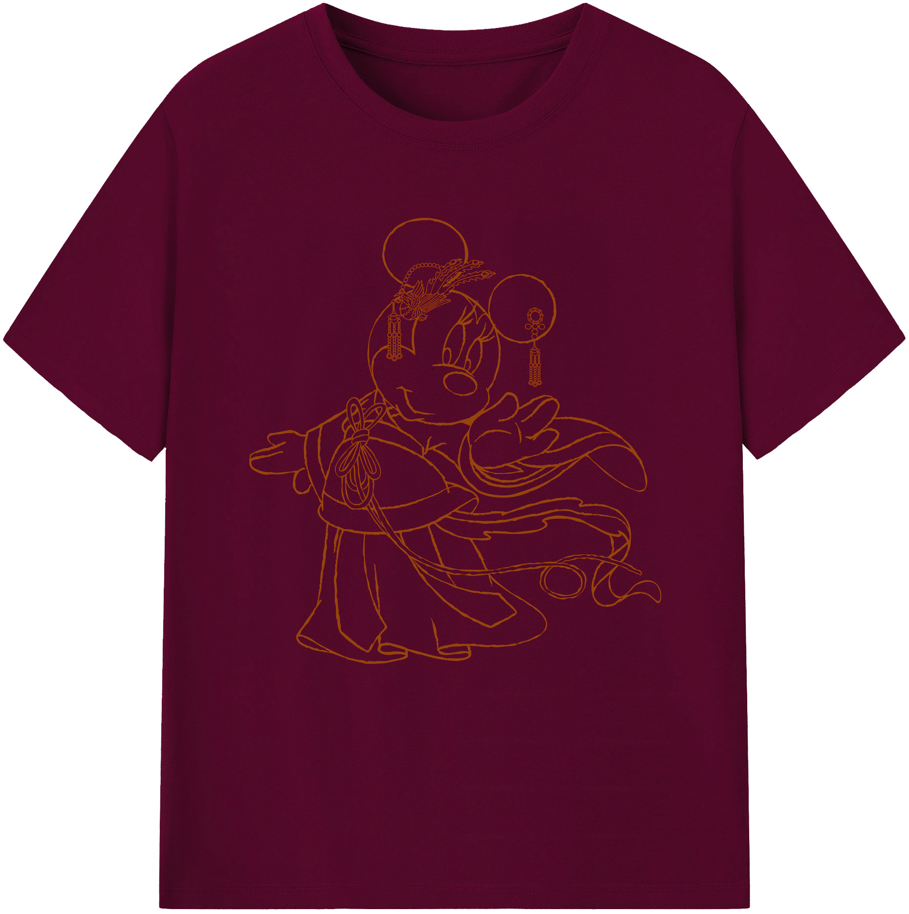 （画像用） ミッキーマウス Mickey Mouse レディースカジュアルプリントTシャツ（綿100％）